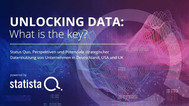 Zusammengefasste Datenlinienverläufe unter einer vergrößernden Lupe mit Q-Gestalt.